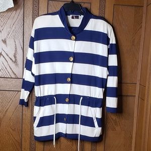 Traverse Blue and White Striped Jacket